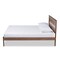 Baxton Studio Malene Mid-Century Walnut Finished Wood Queen Size Platform Bed 159-9609 - alternate 2